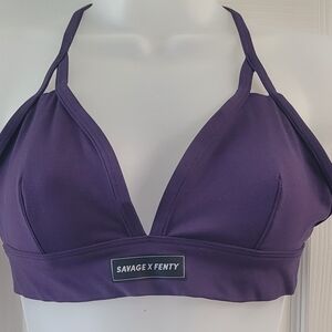 Savage X Fenty Purple Triangle Sports Bra.